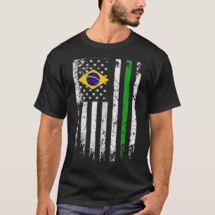 T-shirt Drapeau brésilien américain    TPride Brésil US