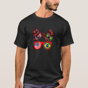 T-shirt Drapeau BRÉSILIEN Amérique RACINE USA Brésil Brési