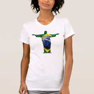 T-shirt Drapeau brésilien le Christ le rédempteur