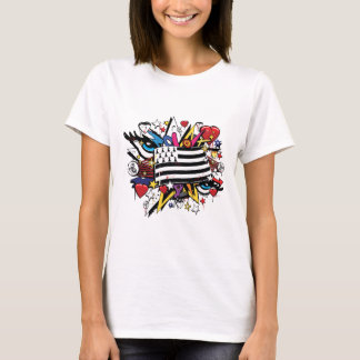 T-shirt Drapeau Bretagne Breizh graffiti Breton graff
