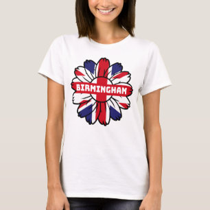 T-shirt Drapeau britannique Angleterre Sunflower Birmingha