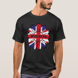 T-shirt Drapeau britannique Angleterre Tournesol York Uni