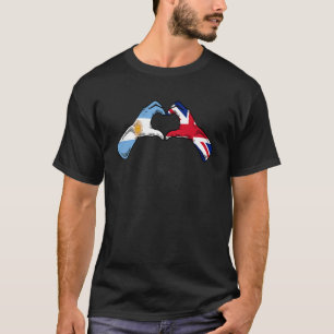 T-shirt Drapeau britannique argentin - Argentine Royaume-U