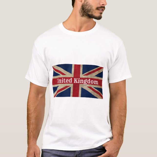 T-shirt Drapeau britannique en détresse (Devant)
