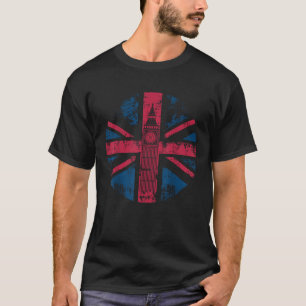 T-shirt Drapeau britannique Vintage Londres Big Ben Union