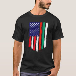 T-shirt Drapeau bulgare américain en détresse patriotique