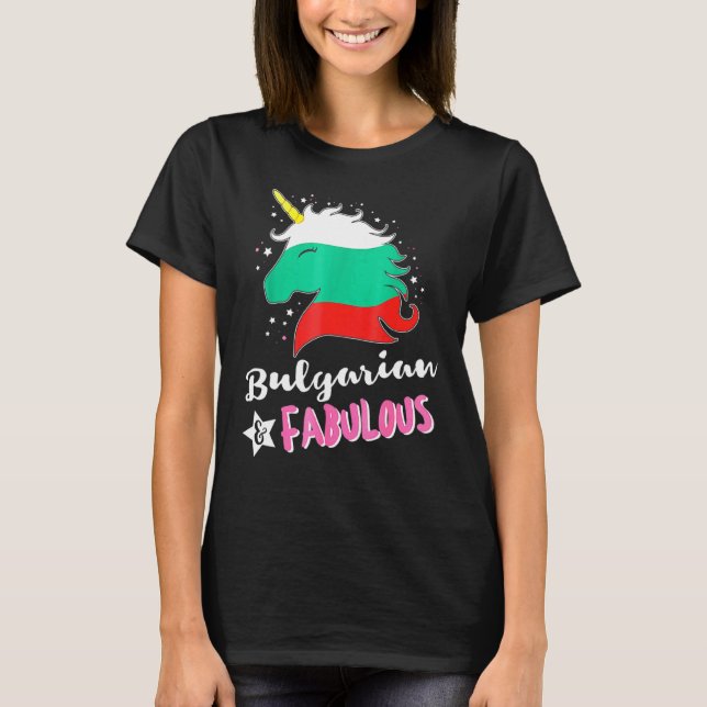 T-shirt Drapeau bulgare Unicorne Bulgarie (Devant)