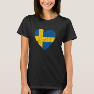 T-shirt Drapeau Cadeau Suède Sverige Vintage Suède Malmö S