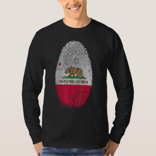 T-shirt Drapeau Californie Empreinte Dans Mon Adn Pour Cal
