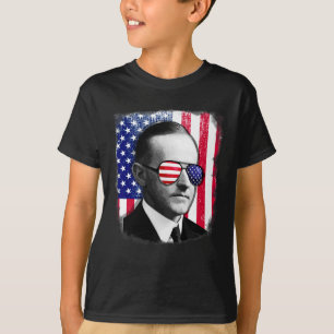 T-shirt Drapeau Calvin Coolidge Us 4 juillet