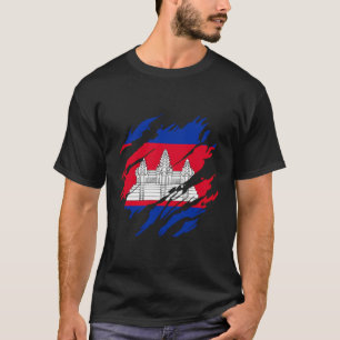 T-shirt Drapeau Cambodge