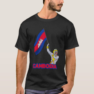 T-shirt Drapeau cambodgien Khmer Reamker Hanu