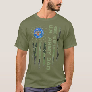 T-shirt Drapeau Camo Américain vintage Fier D'Être Un Amér