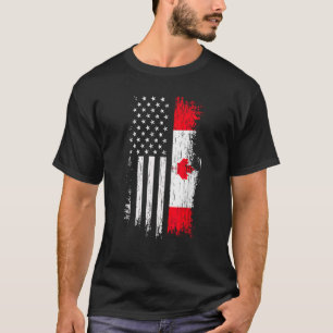 T-shirt Drapeau canadien américain Canada Amérique déçue T