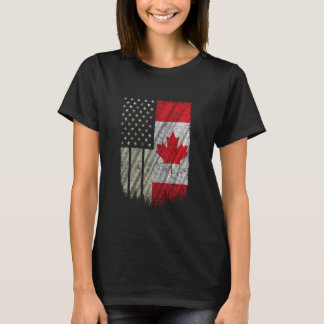 T-shirt Drapeau canadien américain Merci Canada Usa Friend