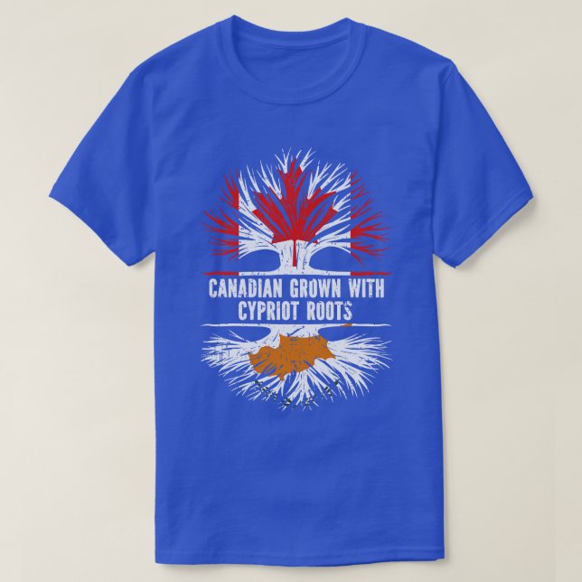 T-shirt Drapeau canadien avec racines chypriotes Canada (Design devant)