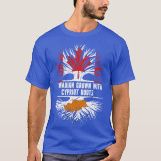 T-shirt Drapeau canadien avec racines chypriotes Canada