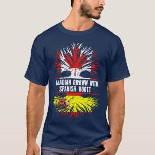 T-shirt Drapeau canadien avec racines espagnoles Canada