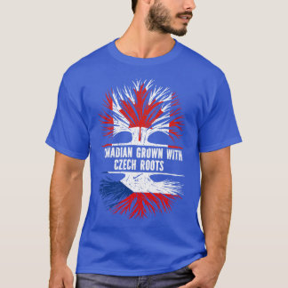 T-shirt Drapeau canadien avec Racines tchèques Canada