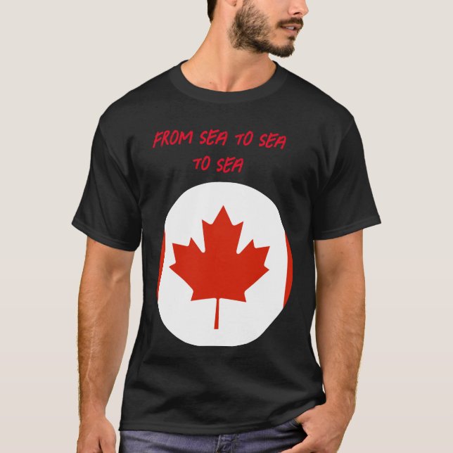 T-shirt Drapeau canadien avec texte personnalisable (Devant)