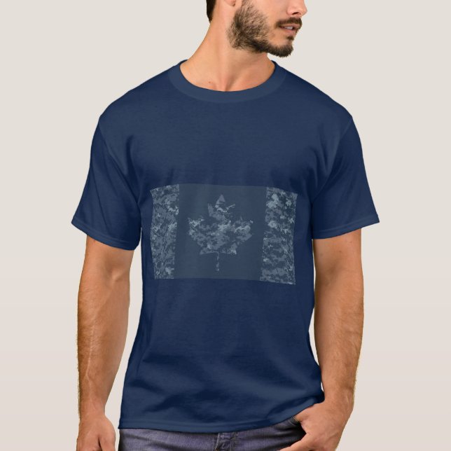 T-shirt Drapeau canadien : CADPAT Maritime & Navy (Devant)