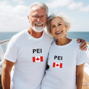T-shirt Drapeau canadien couleur claire de l'Île-du-Prince