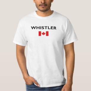 T-shirt Drapeau canadien de Whistler Canada couleur claire