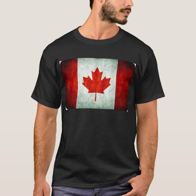 T-shirt Drapeau canadien en détresse (Devant)