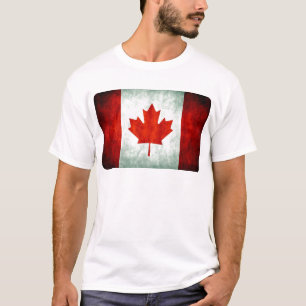 T-shirt Drapeau canadien en détresse
