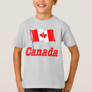 T-shirt Drapeau canadien et texte