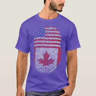 T-shirt Drapeau canadien Maple Leaf États-Unis Empreinte a