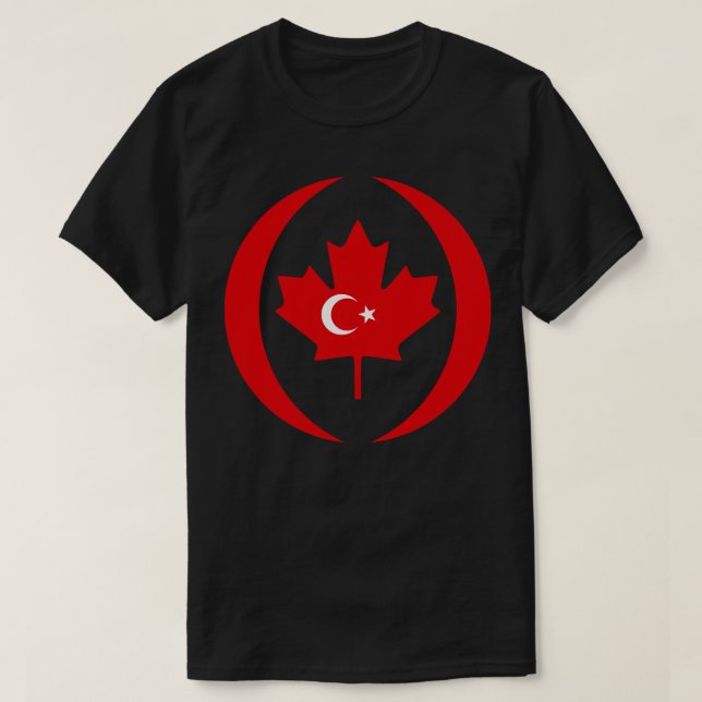 T-shirt Drapeau canadien multinational turc (Design devant)