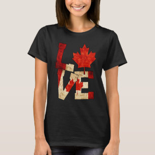 T-shirt Drapeau canadien patriotique Canada Love Maple Lea