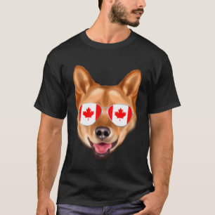 T-shirt Drapeau canadien Pocket de Chien roux finlandais C