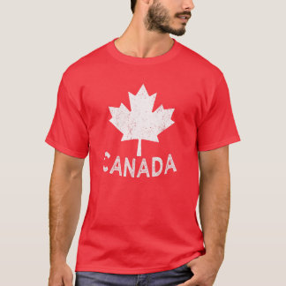 T-shirt Drapeau canadien vintage Feuille d'érable pour C