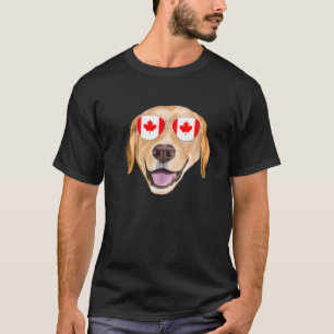 T-shirt Drapeau canadien Yellow Labrador Retriever Dog Can
