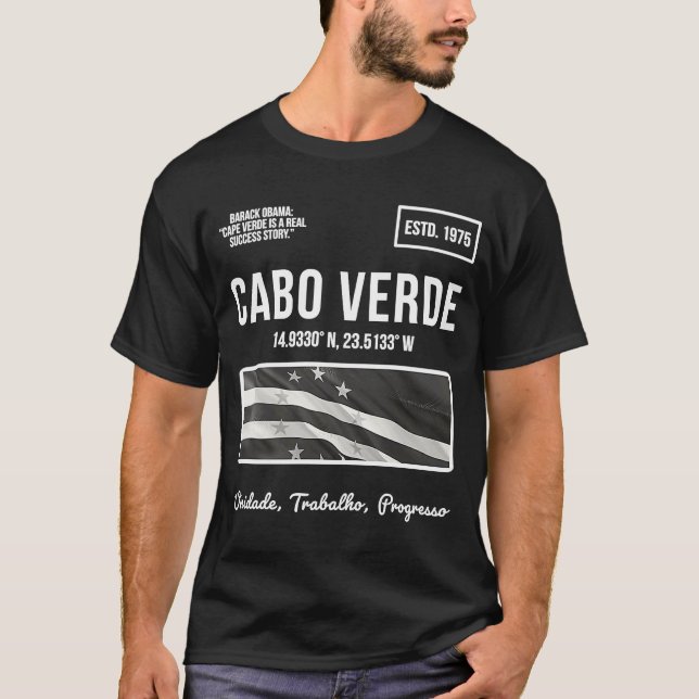 T-shirt Drapeau capverdien Cabo Verde Cap verdien (Devant)