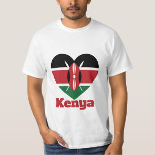 T-shirt Drapeau cardiaque du Kenya