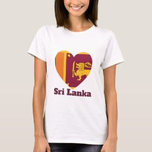 T-shirt Drapeau cardiaque du Sri Lanka