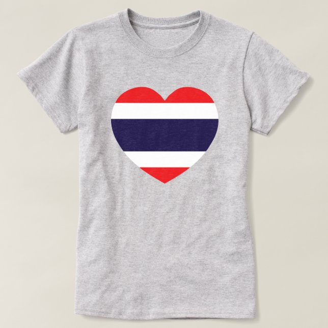 T-shirt Drapeau cardiaque en Thaïlande (Design devant)