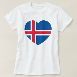 T-shirt Drapeau cardiaque islandais