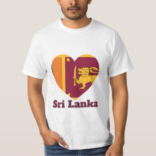 T-shirt Drapeau Cardiaque Sri Lanka