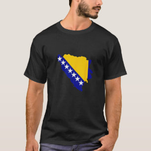 T-shirt Drapeau Carte Bosnie-Herzégovine