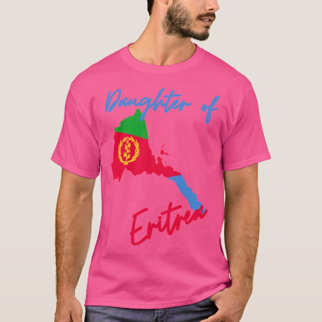 T-shirt Drapeau Carte Fille De L'Erythrée (Devant)