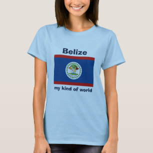 T-Shirt Drapeau + Carte + Texte Belize