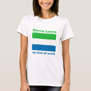 T-Shirt Drapeau + Carte + Texte de la Sierra Leone