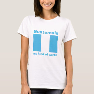 T-Shirt Drapeau + Carte + Texte Guatemala