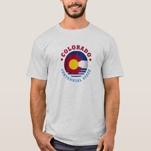 T-SHIRT DRAPEAU CENTENAIRE D'ÉTAT DE COLORADO