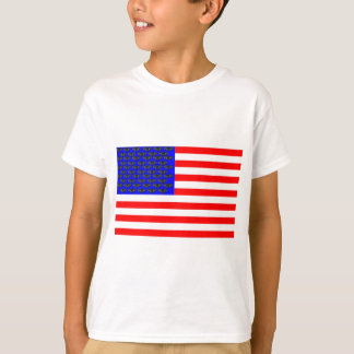 T-shirt Drapeau Chats Noirs Et Bandes