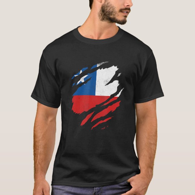T-shirt Drapeau chilien Amérique du Sud Chileanos Chilenos (Devant)